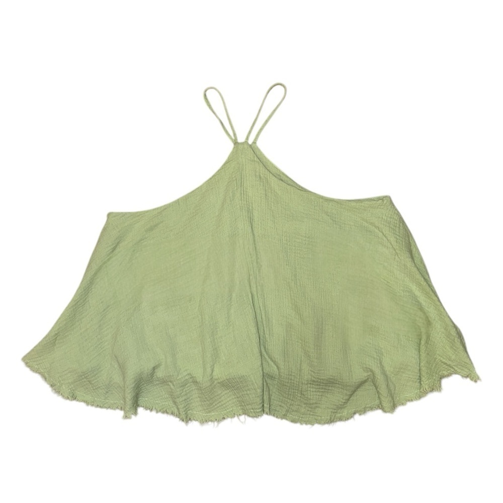 How very loved BNWOT lime green flowy halter tank blouse women’s size large